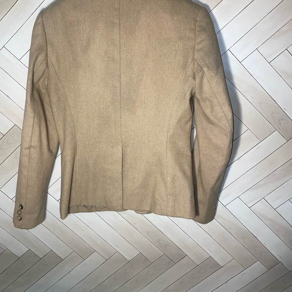 Vintage Bobbie Brooks blazer size 7/8 wool blend khaki color - Picture 4 of 8